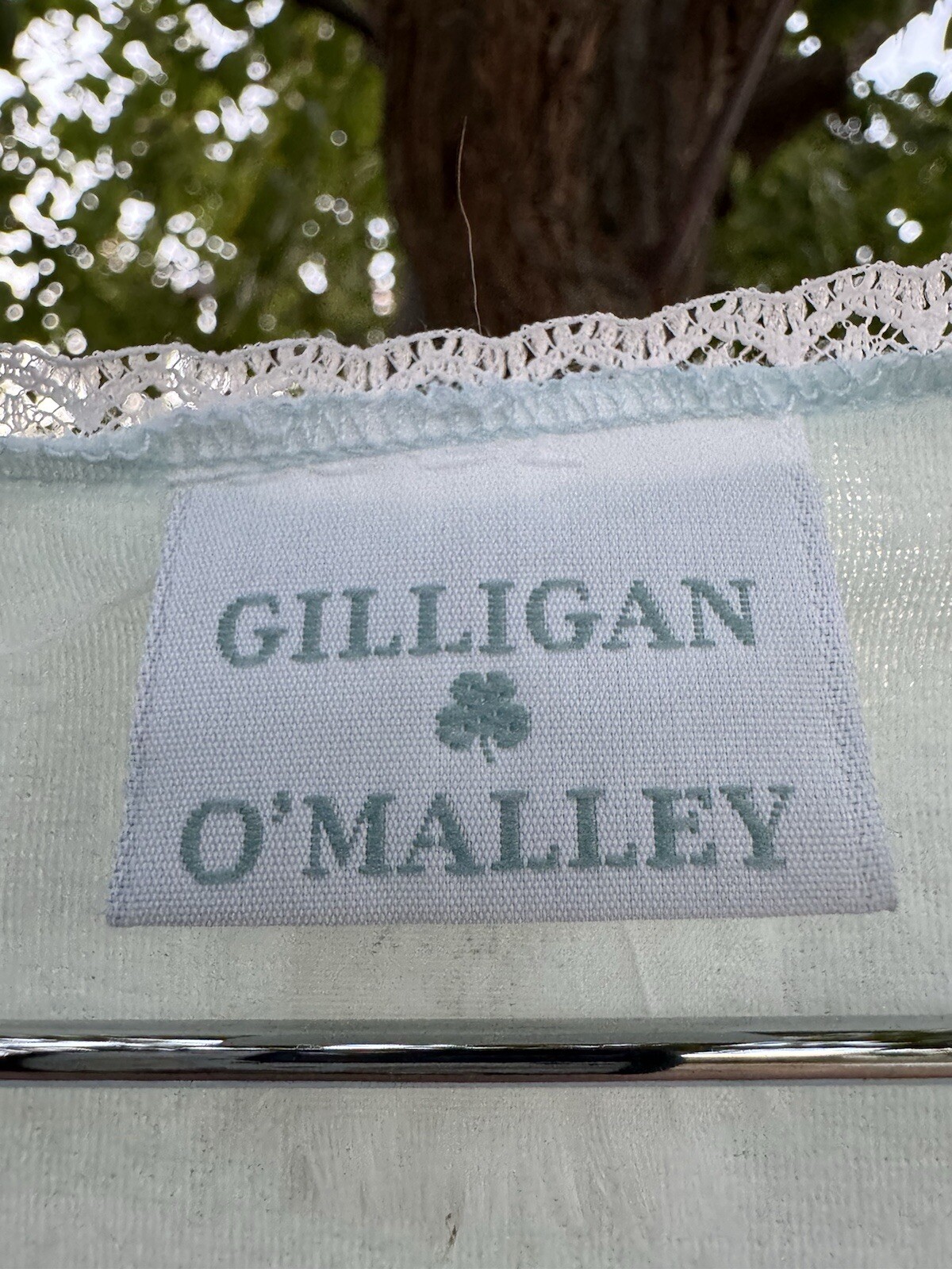Vintage Gilligan O’Malley Blue Ruffle Night Gown Prairie Cottagecore 80s Granny