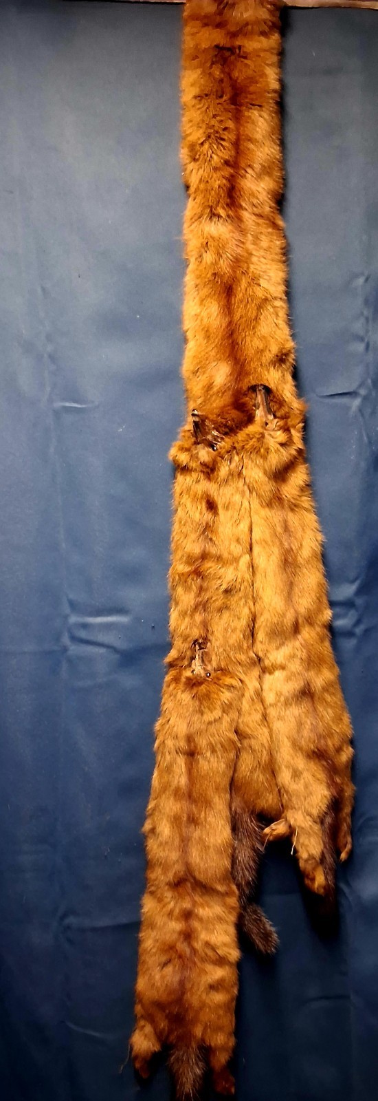 Vintage Four Pelt Full Body Brown Mink Fur Scarf Stole Wrap One Size Beautiful