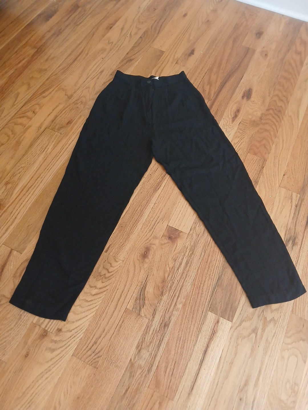 VTG Black 80s/90s Super High Waist Pleated Pants Made In USA Small