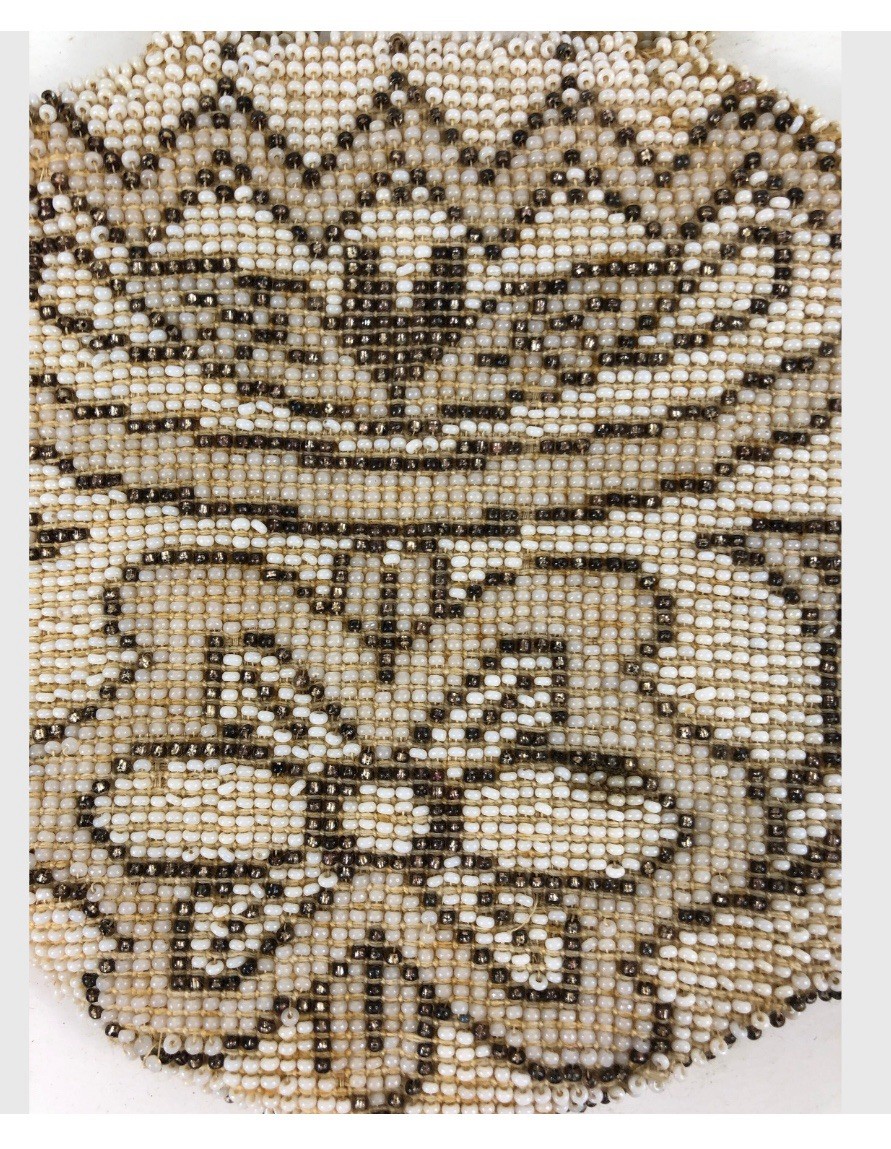 1930s Vtg Czechoslovakia Beaded Purse Butterfly Evening Bag Clutch Czech Handles