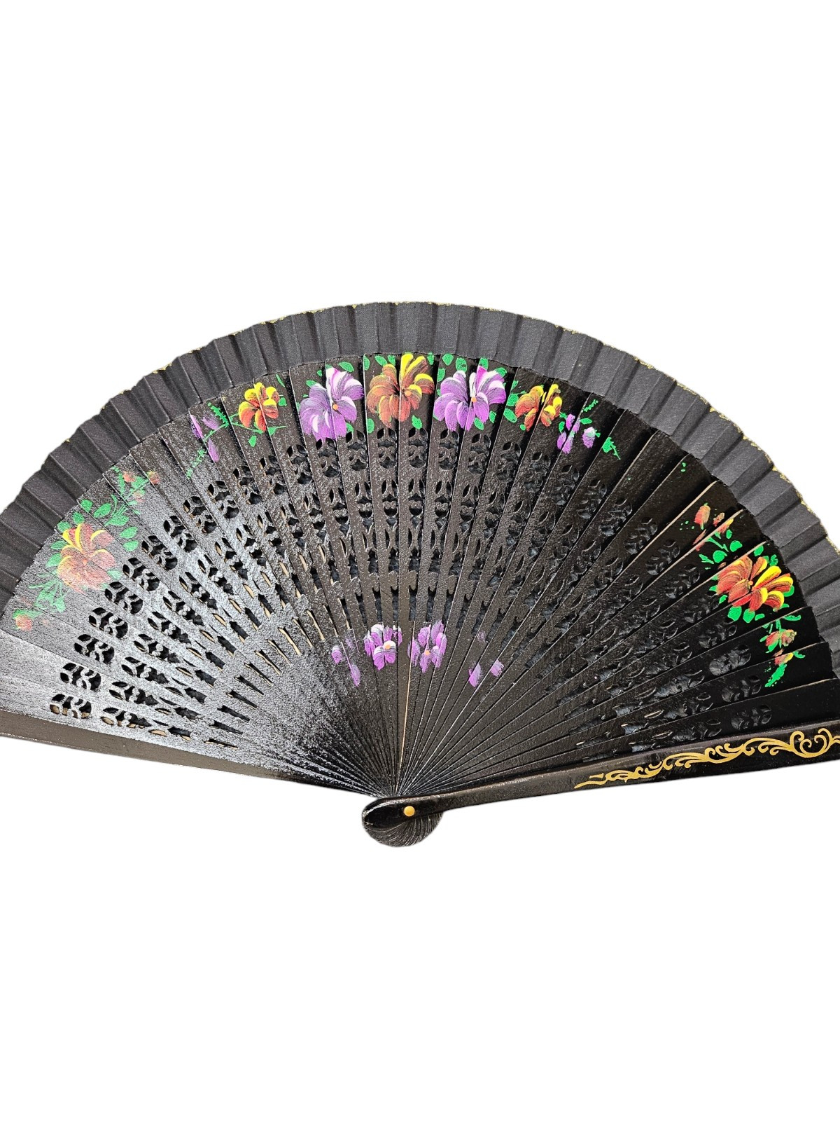 Set of 12 high quality Spanish wood fan/wedding deco/gift for her/dancing fan