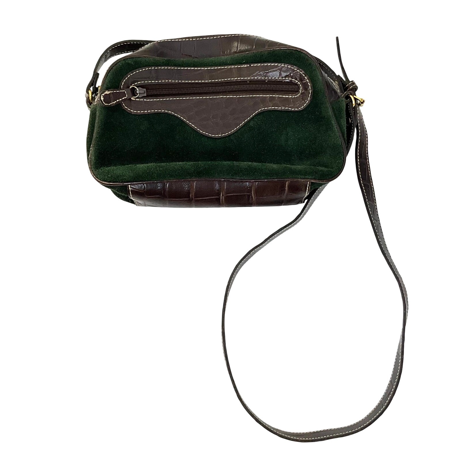 Vintage Empress Forest Green Velvet Purse: 80s, 90s, Y2K