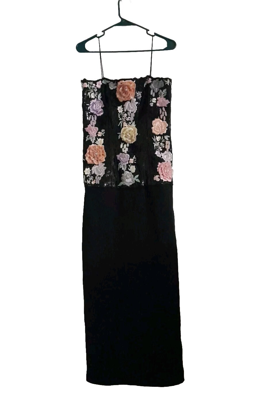 Stunning Vintage 80s Capriccio Beaded Embroided Dress Size 6 Incredibly Detailed