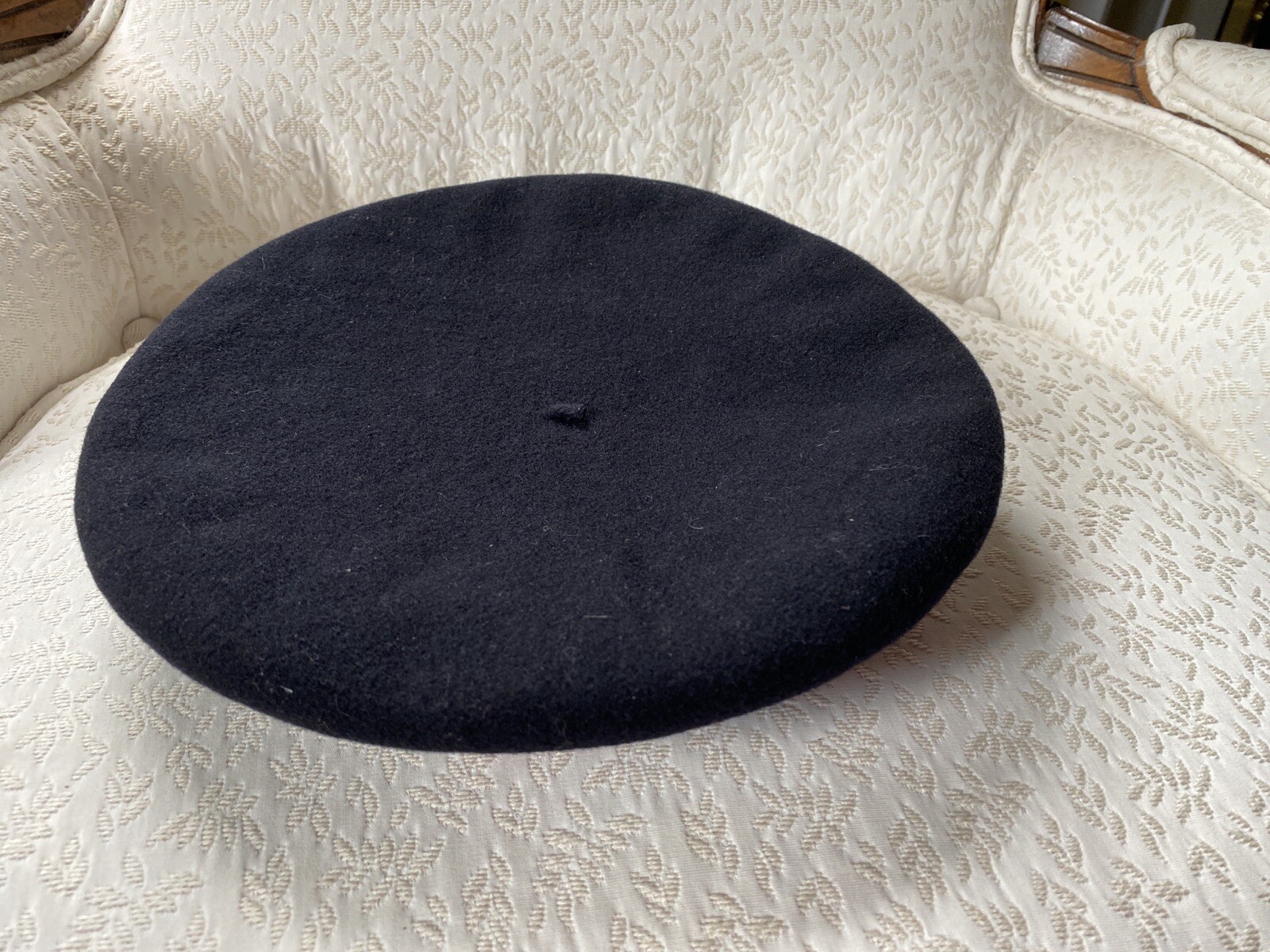 Veritable Beret Basque Competition 57 Felt Black 9.1/2 Unisex VTG Pelote Racket