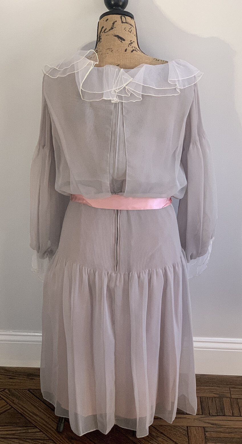 Vintage The Gilberts for Tally Chiffon Prairie Dress Secretary Librarian Tags