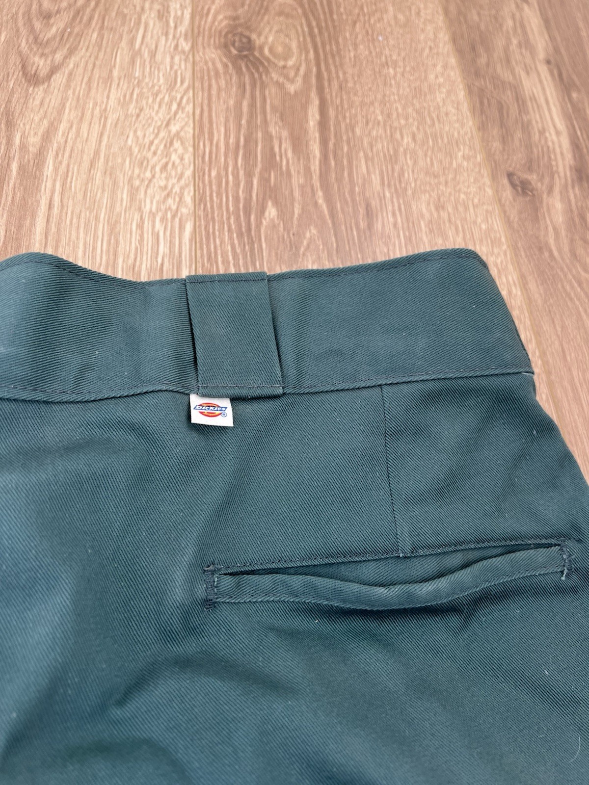 Vintage 80s Dickies Twill Work Pants Mens 40×31 Made in USA Teal Green Chinos