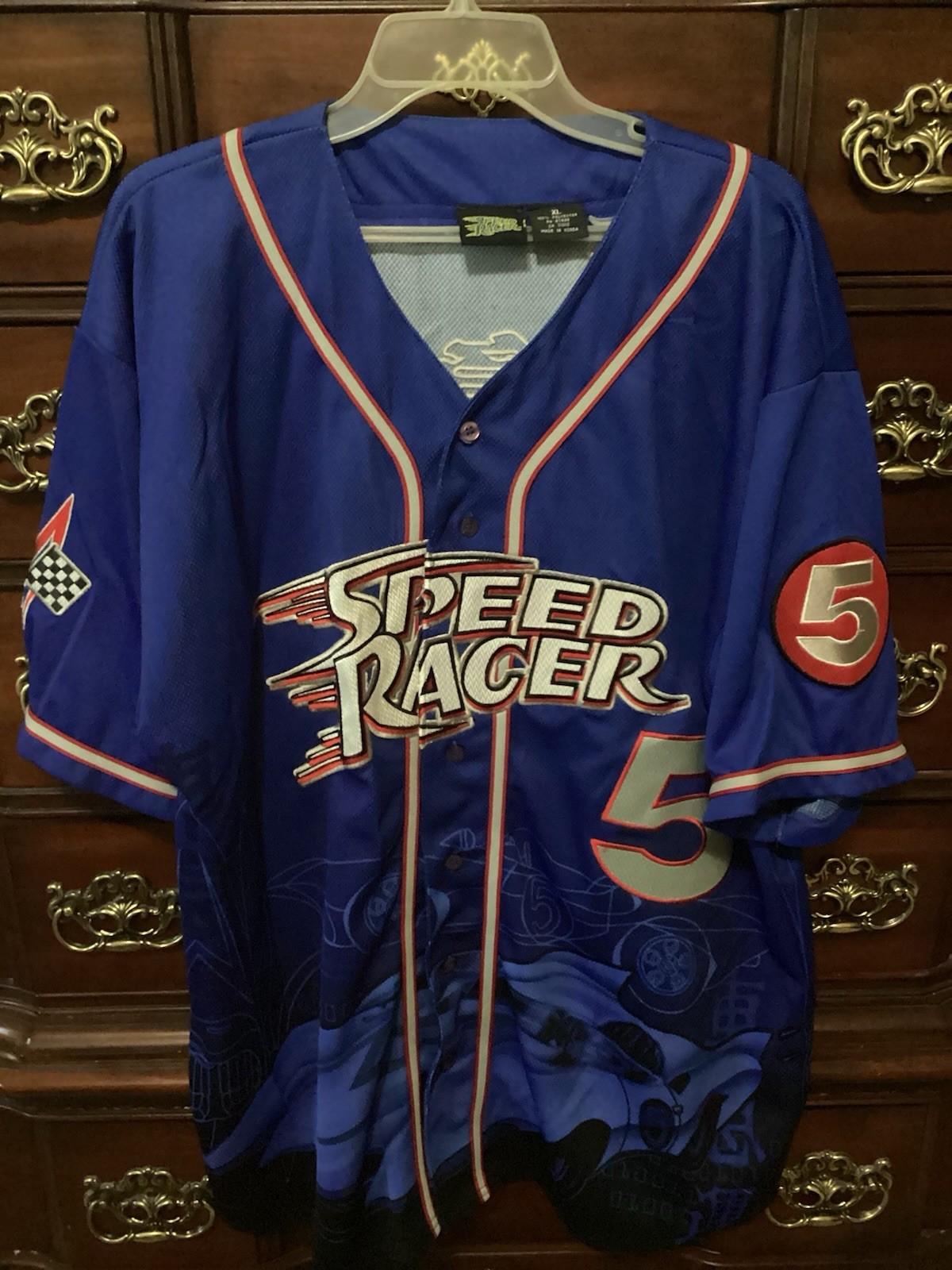 VINTAGE SPEED RACER Baseball Jersey Men’s Size XL RARE EUC FREE SHIPPING