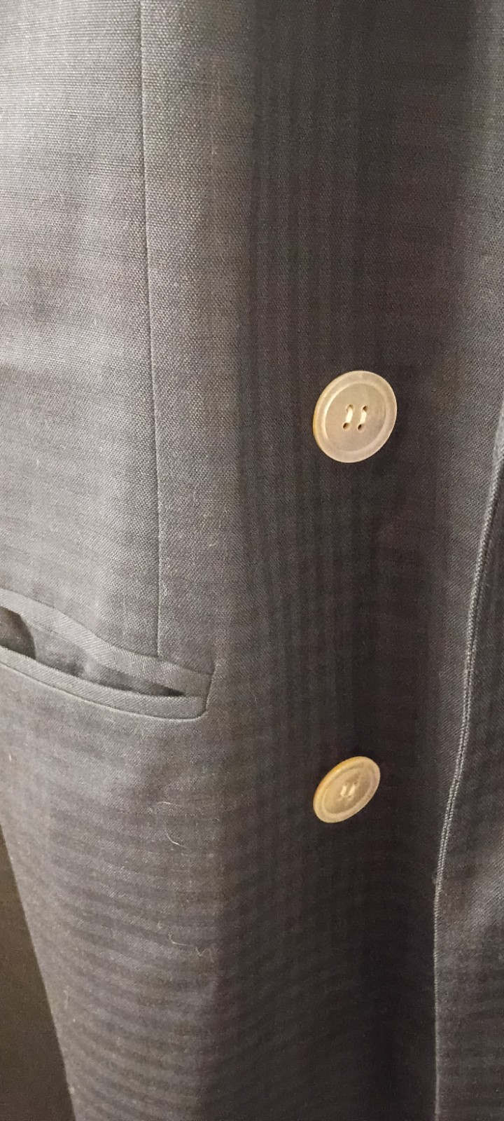 Vintage Christian Dior Plaid Double Breasted Blazer Navy Size 8