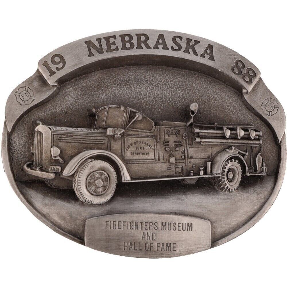 New Nebraska Firefighters Museum Kearney Hall Fame NEFFM NOS Vintage Belt Buckle