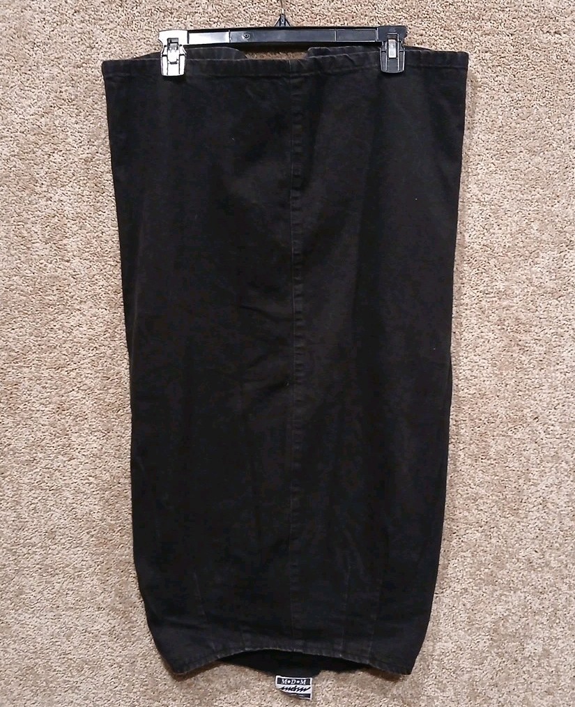 Vintage MGM Studios Black Button Up Sleeveless Shirt And Skirt Size Small Cotton