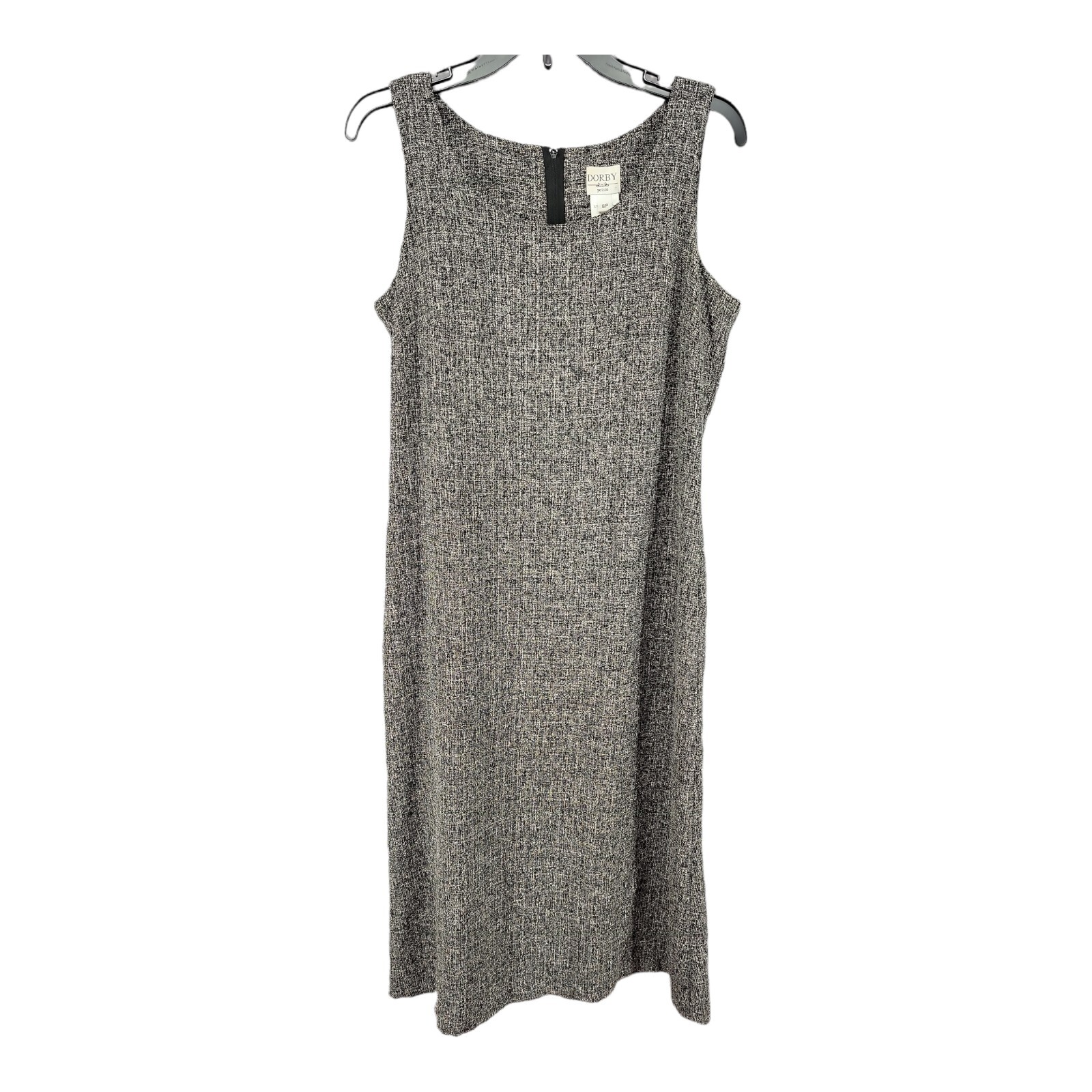 Dorby Womens Dress Maxi Black White Sleeveless Long 8P Casual Business Office
