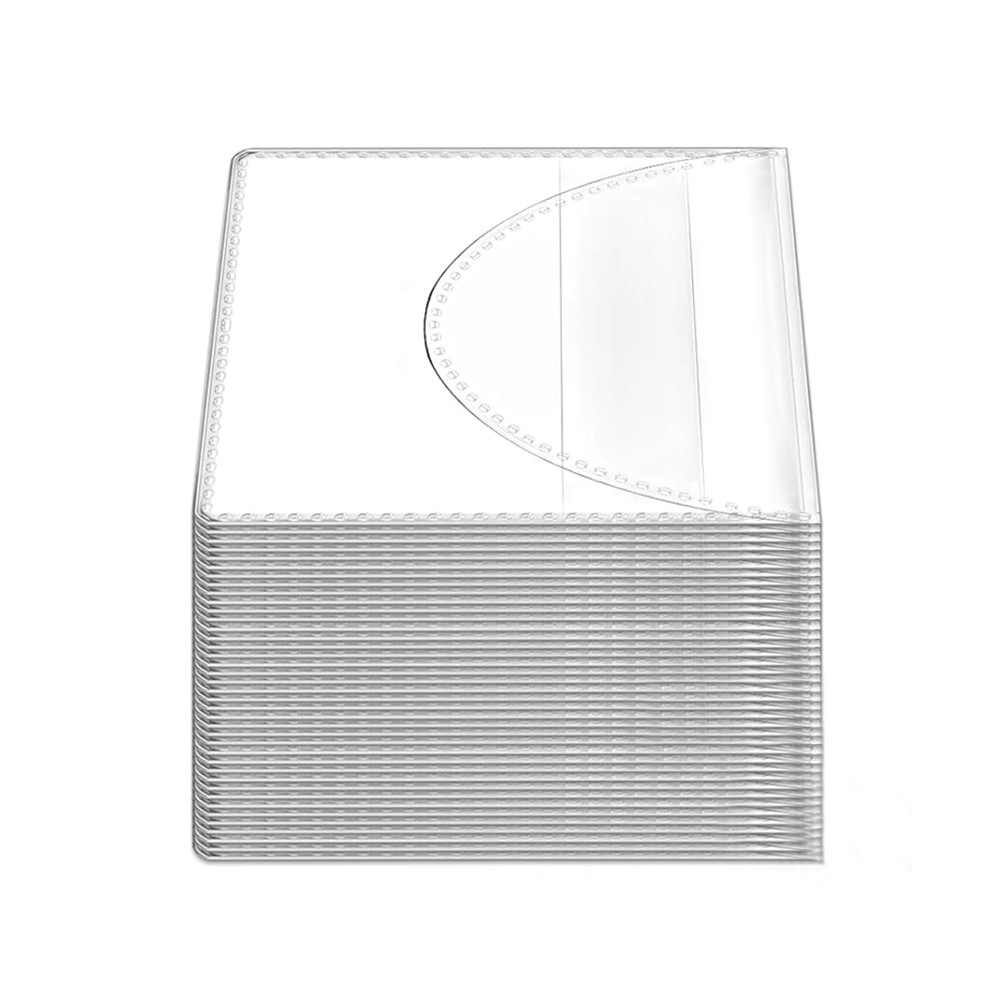 50-300PCS Single Pocket Coin Protector Pouch Clear Plastic Sleeves Souvenir Coin