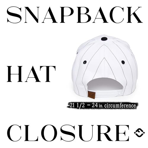 Two Tone Vintage Canvas Snapback Hats Pinstripe – Black/White