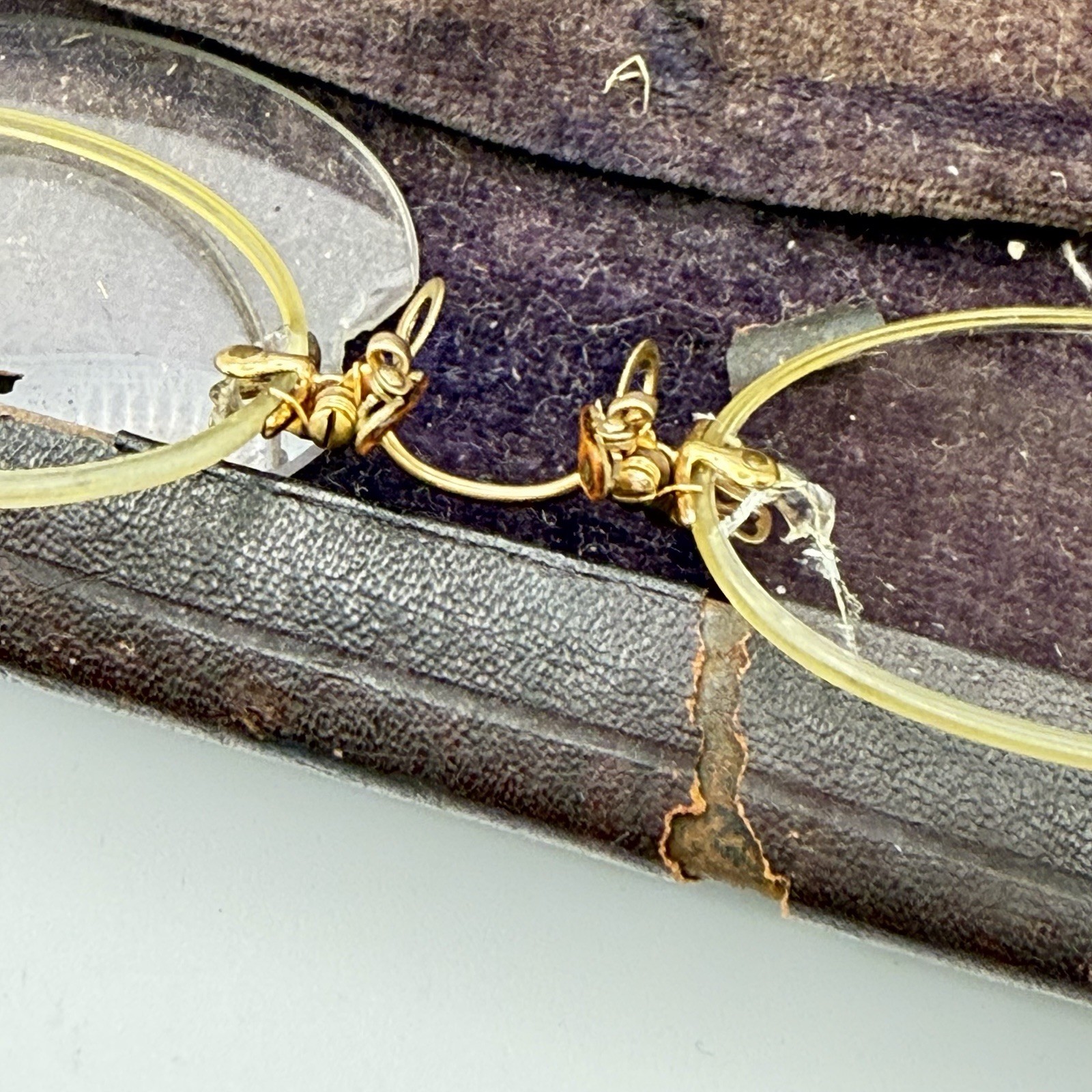 Antique Pince Nez Eyeglasses Nose Pinch Glasses Fits-U Brand – Frame Only