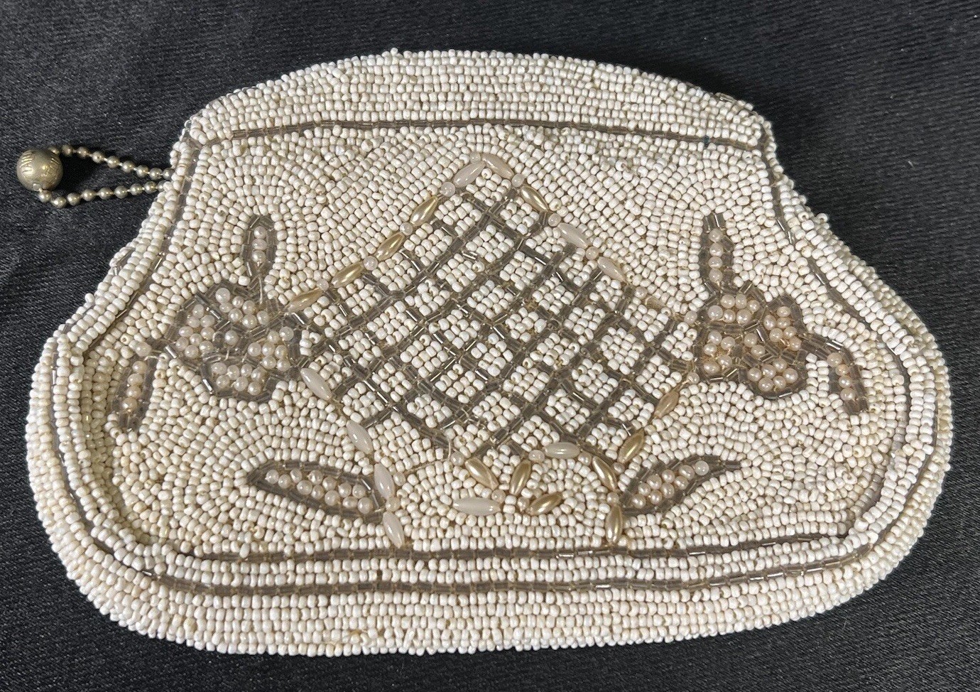 VTG 1930’s Small Hand Beaded Handmade Purse Made In Czechoslovakia
