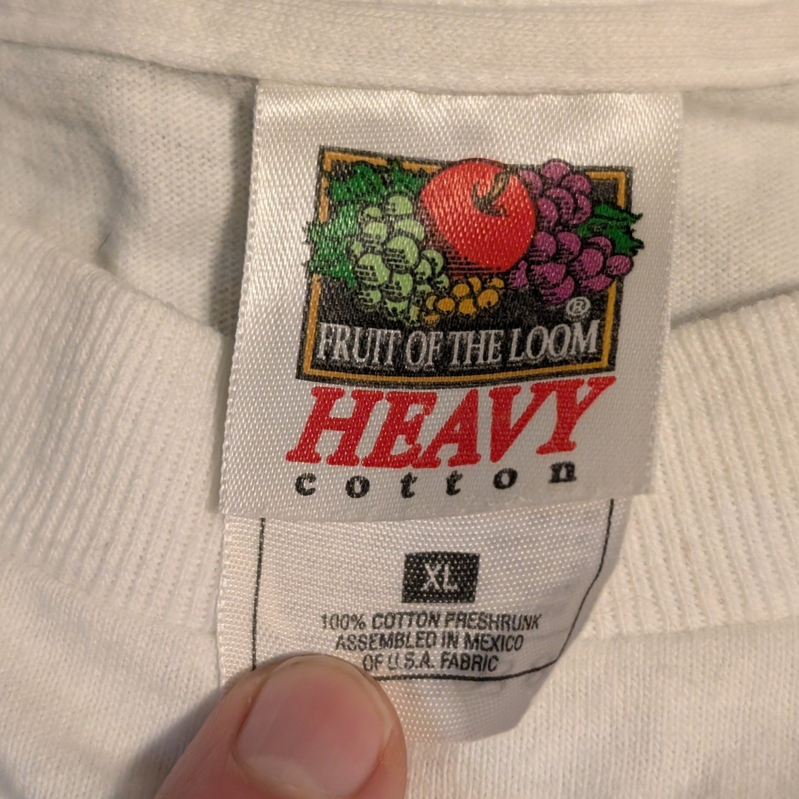 Vintage Cerruti 1881 Logo T-Shirt White Fruit of the Loom Heavy Cotton Size L