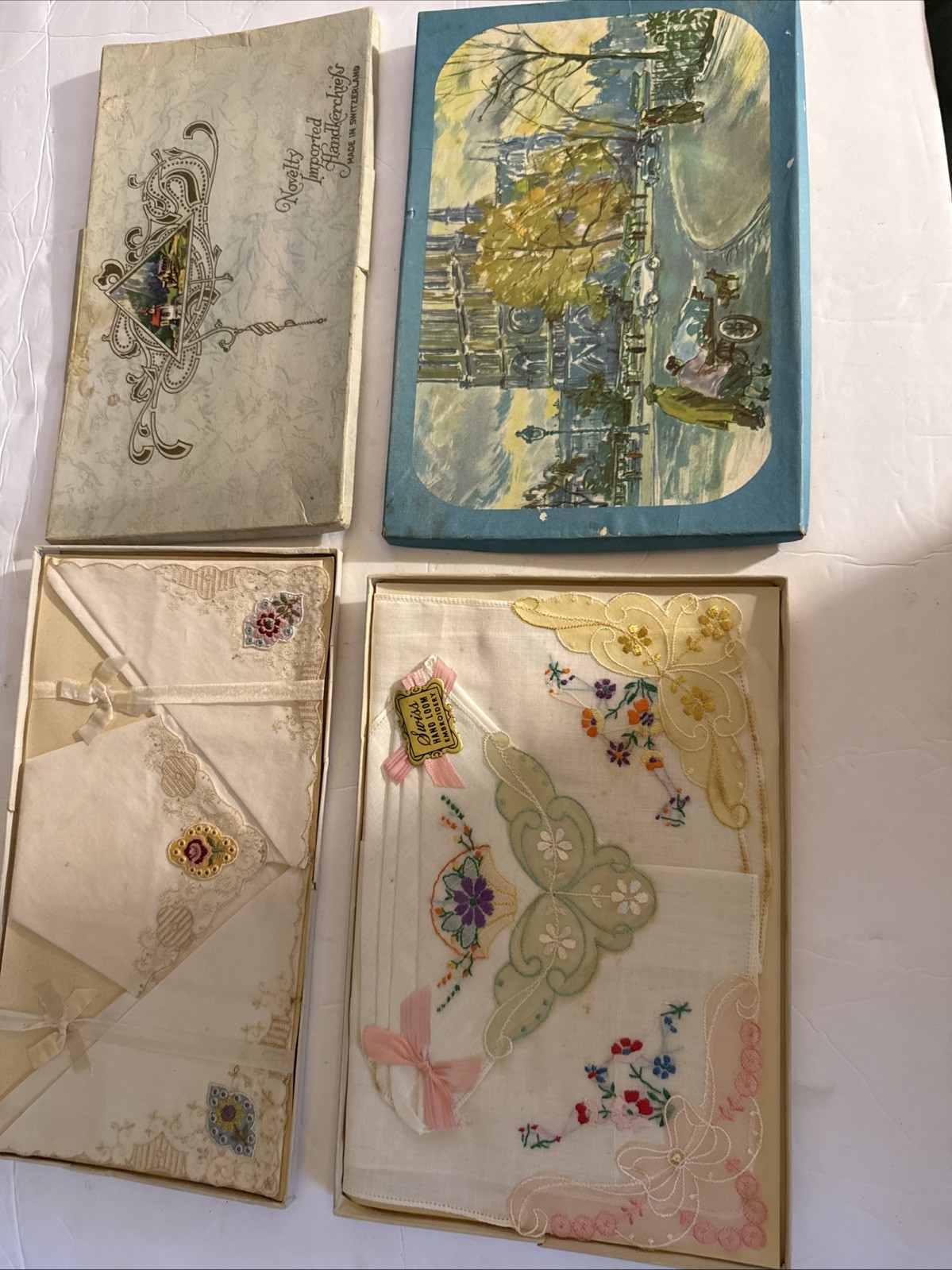 Lot-5 Vintage Ladies Handkerchiefs Please See Photos & Description