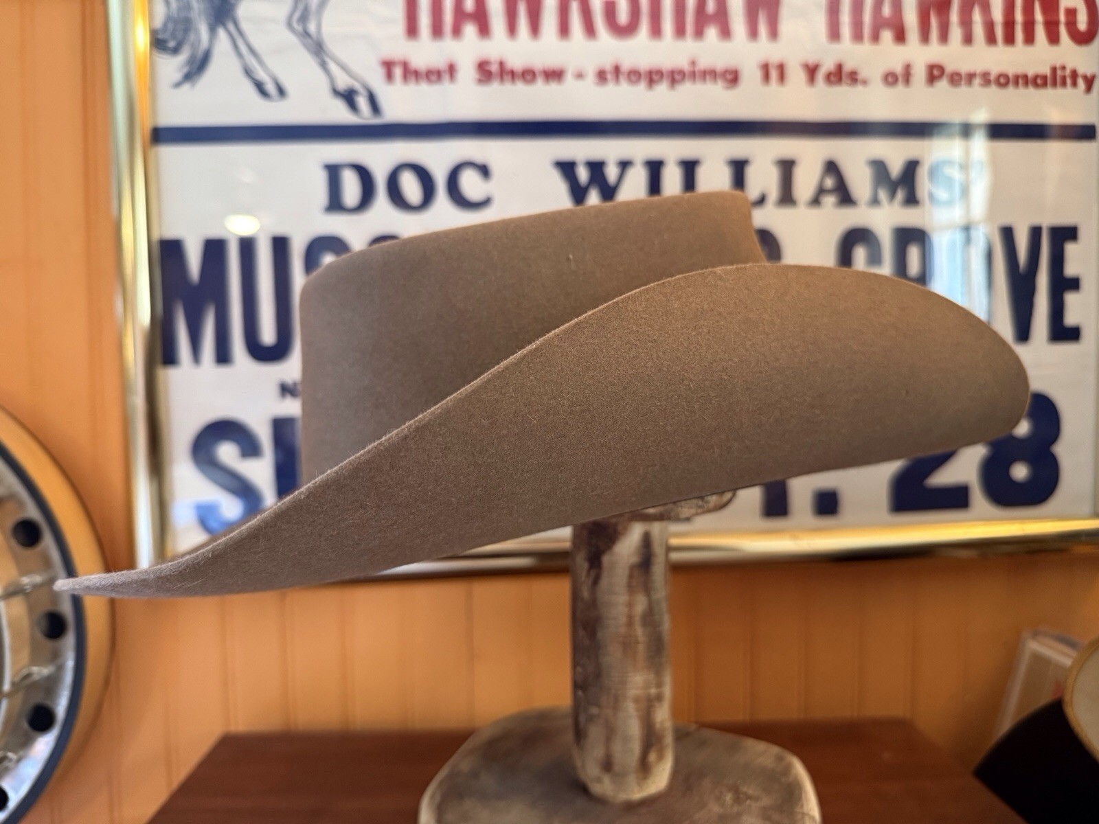 True Vintage 1950s 1960s Fowlke’s Open Range Brown Cowboy Hat Size 7 1/2