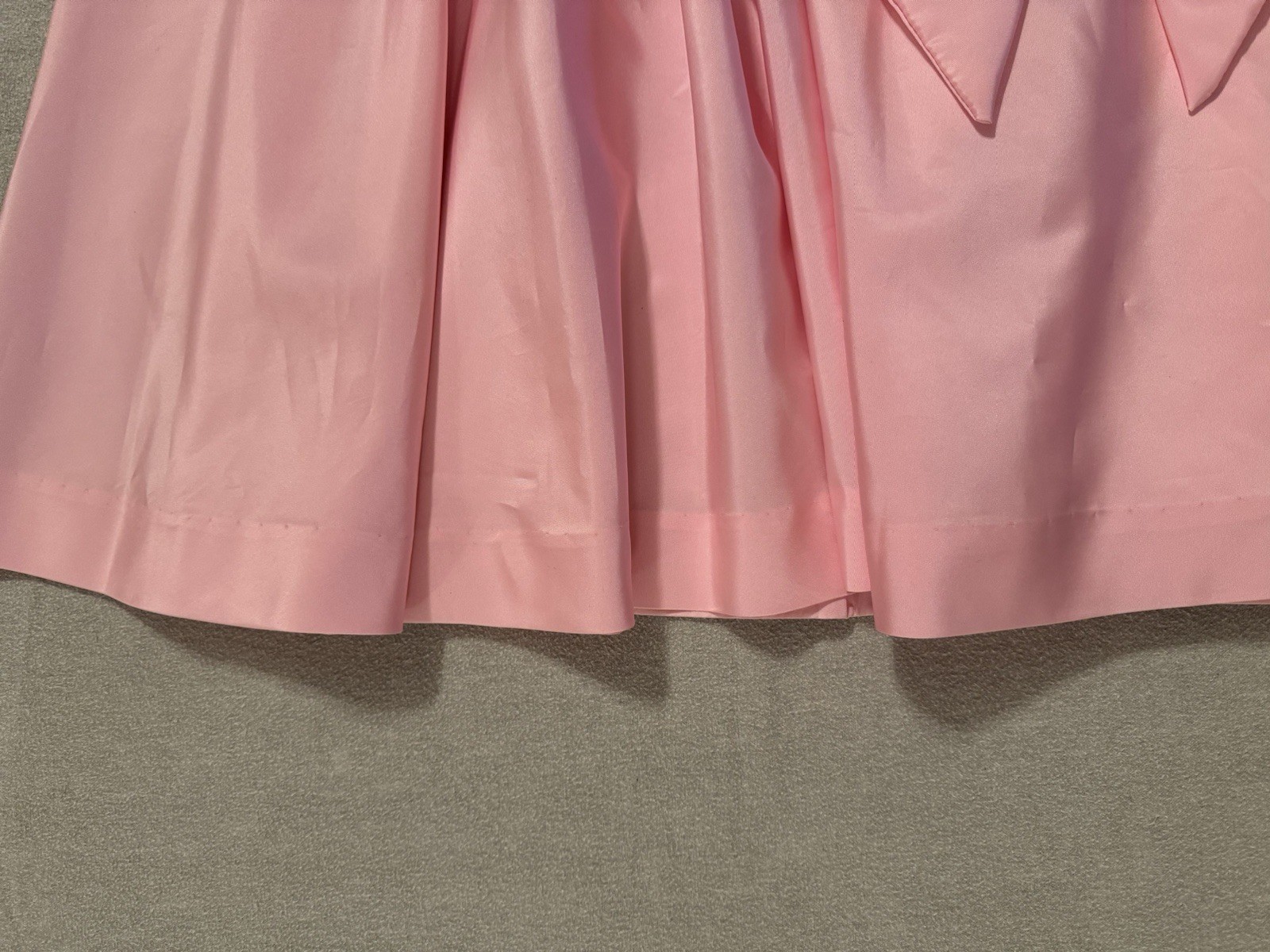 Vintage 80s Girls Pink Puff Sleeve Party Dress Big Bow USA Made sz 5/6 Princess