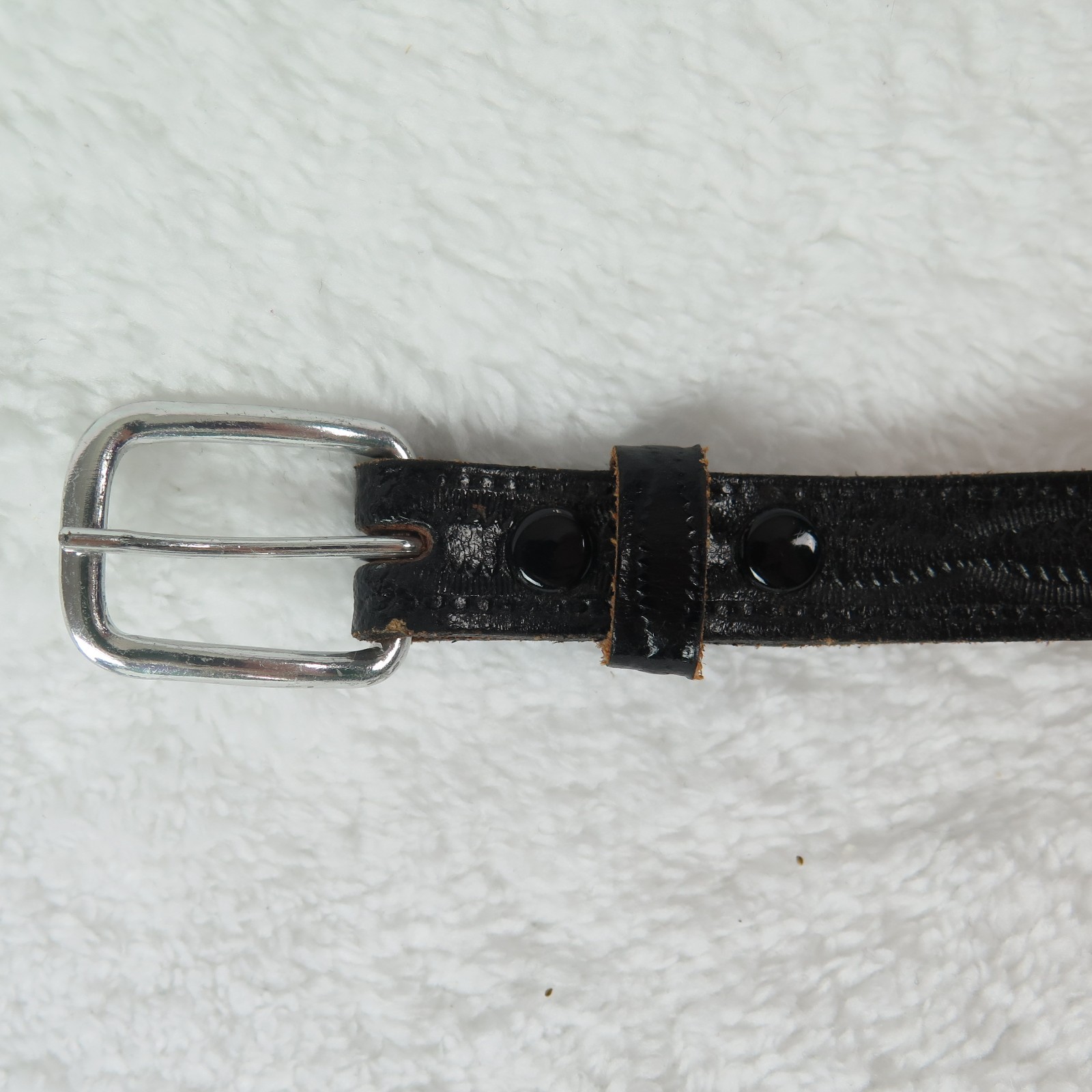 Beaded Native Belt Vintage Cowhide Hand Beading sz 36 Narrow China Made Black