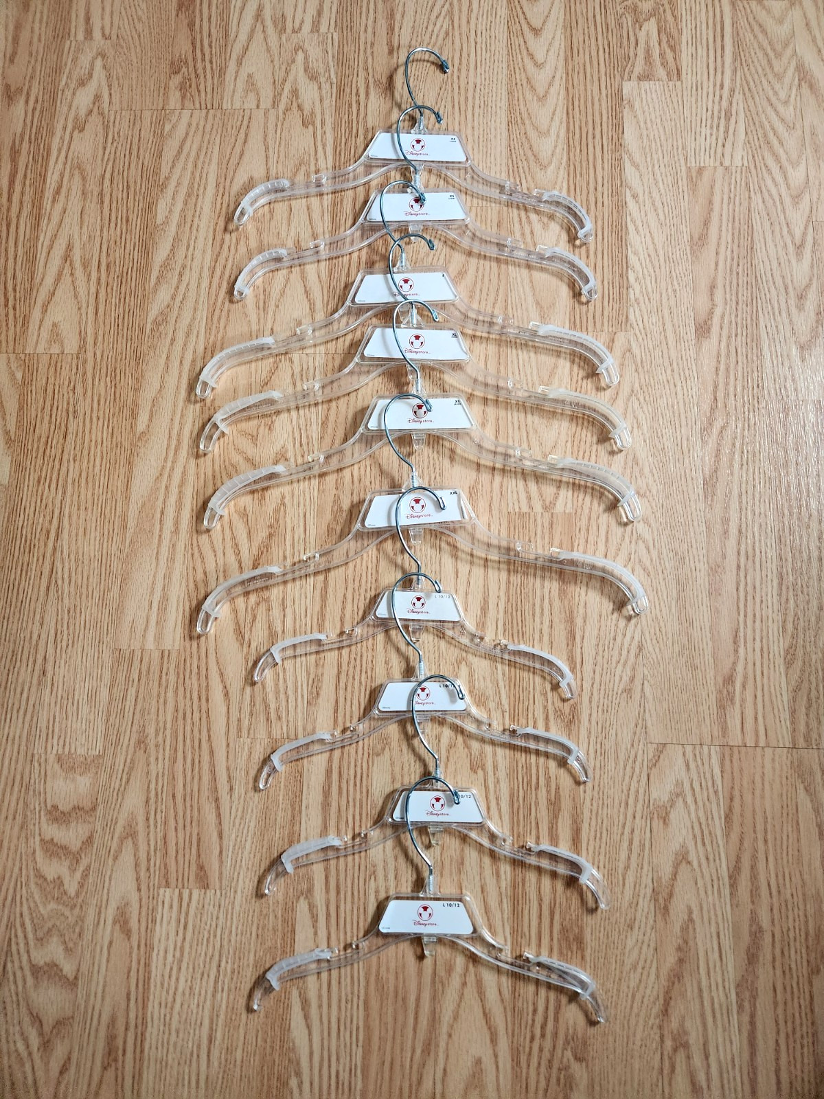Disney Store Plastic Hangers Unisex 10 pieces w/non slip view pictures for size