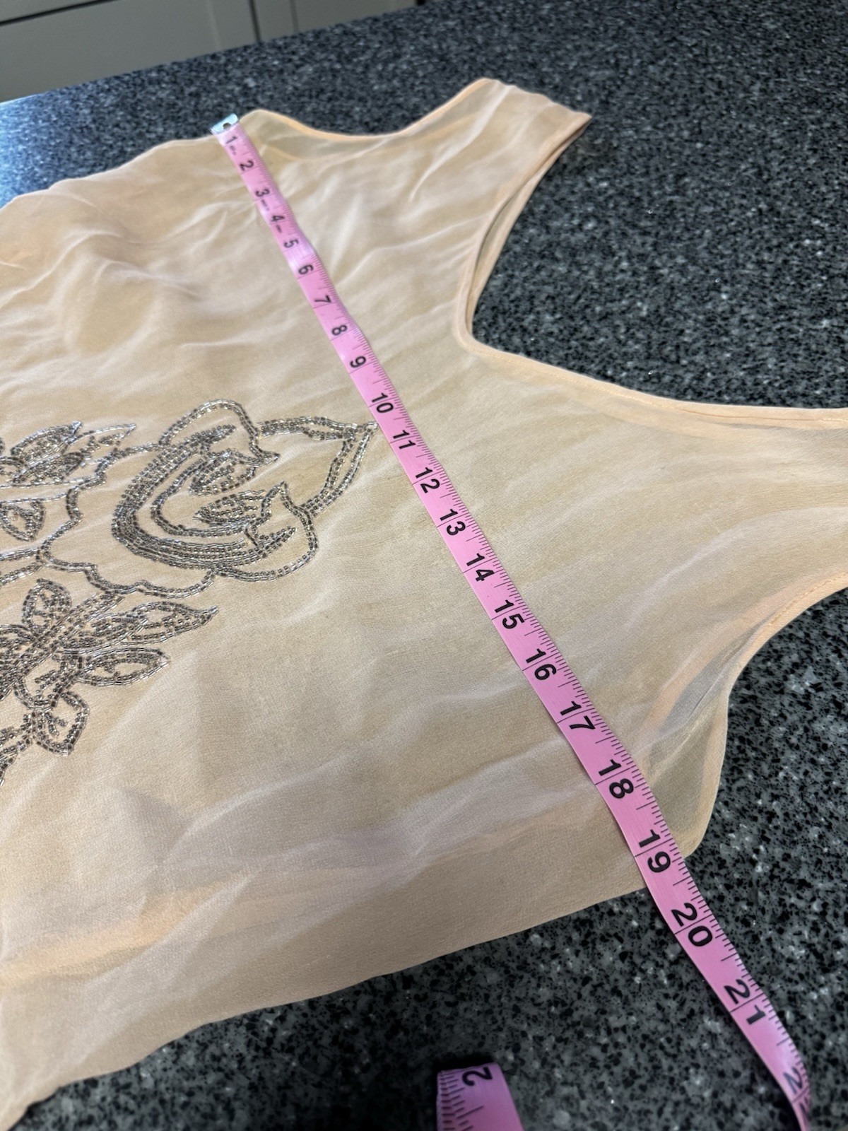 Authentic 1920s Beaded Silk Chiffon Dress – Art Deco With Double Sided Beading