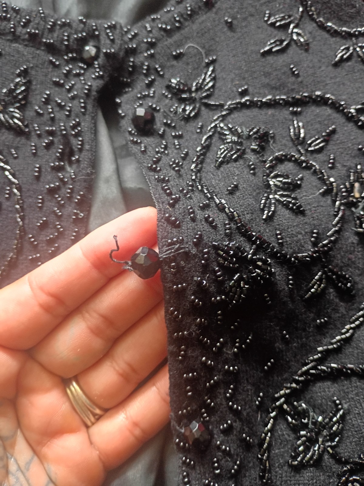 Vintage Miss Botique Lambswool Beaded Cardigan