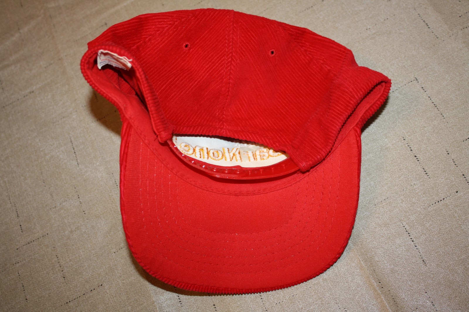 RARE! Vintage Hershey Chocolate BAR NONE Advertisement Hat Cap Corduroy Snapback