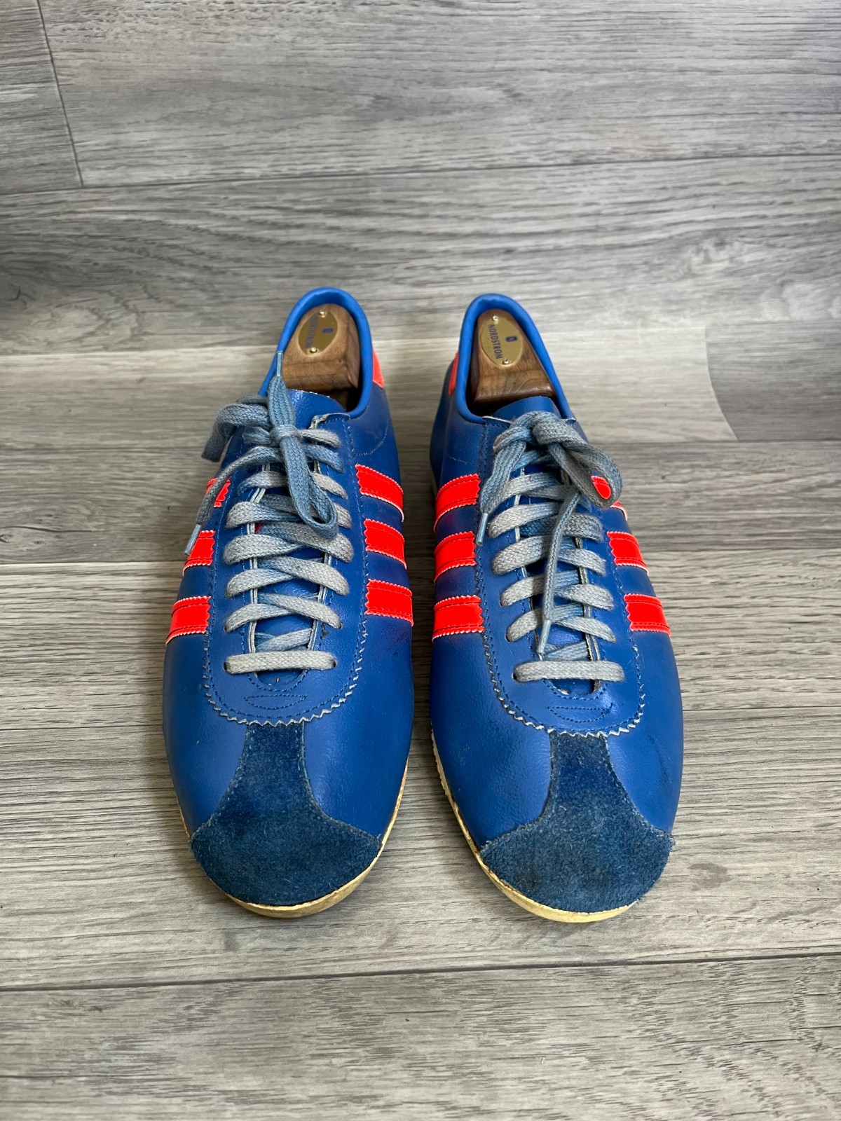 Vintage 70’s Adidas PARIS blue low top sneakers sz 8.5 MADE IN ROMANIA