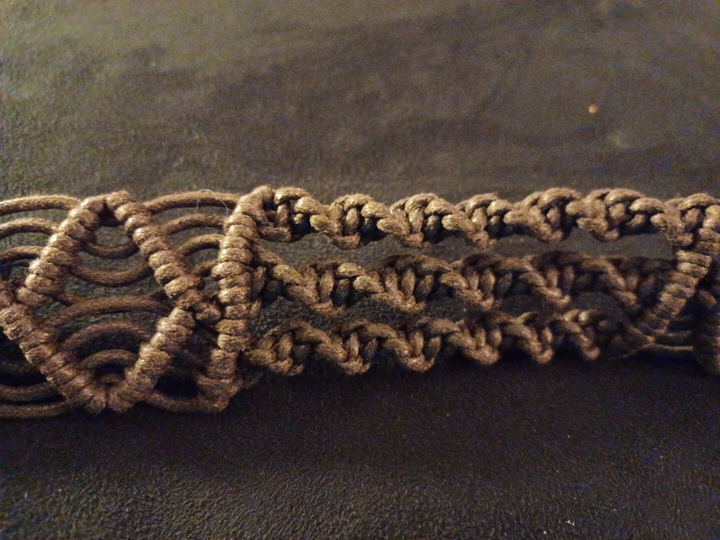 VTG Brown Woven Multi-textured Hippie Boho Braided Belt Wooden Beads 54″ Long