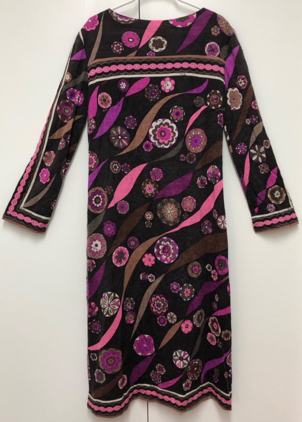 Emilio Pucci 1960s Lord & Taylor Geometric Print Cashmere & Silk Dress – Size 6P