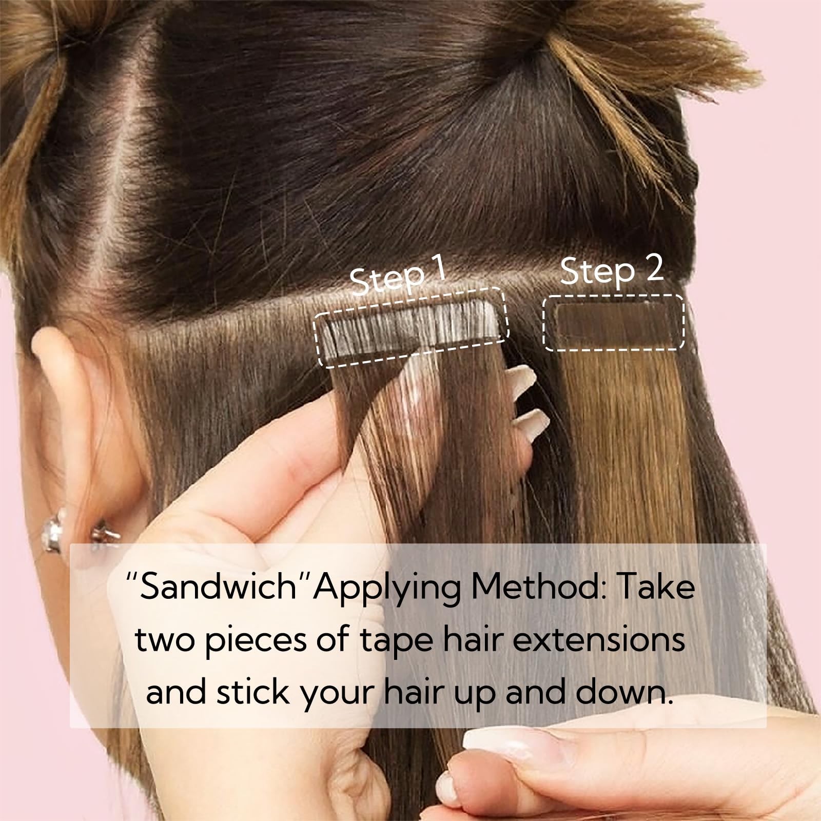 HOTBANANA 16″ 20pc 50g Jet Black Real Remy Human Tape-in Hair Extensions