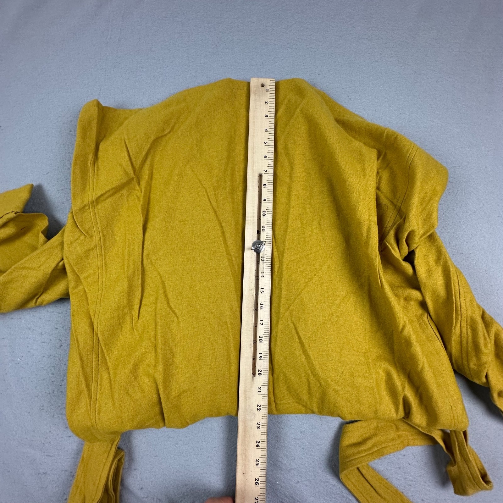 Vintage MCM Mens ROYTEX Wool blend Robe M L mustard yellow NWT New