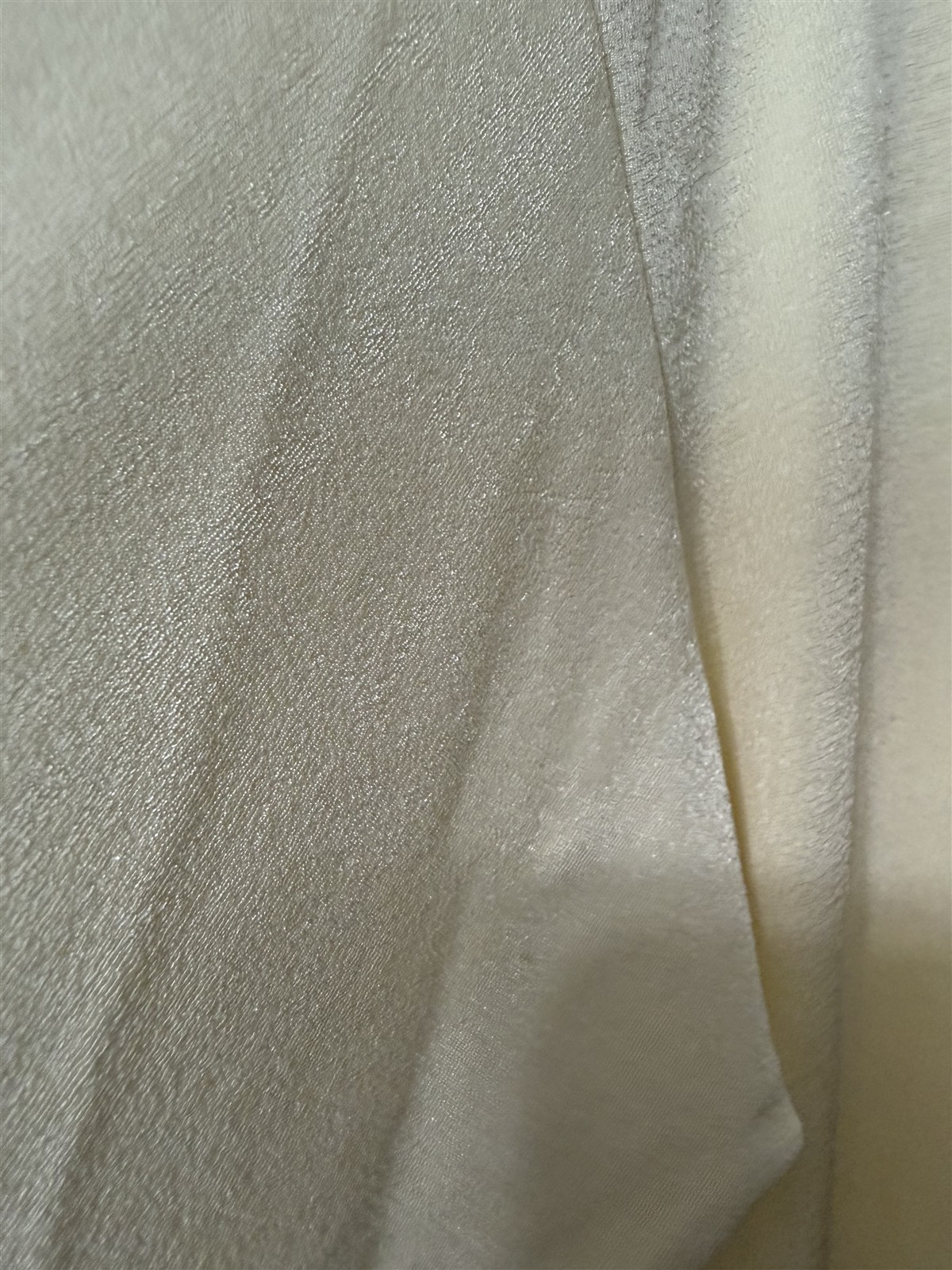 Vintage ASSA Casuals nylon slinky knit top ivory made in USA Womens Small