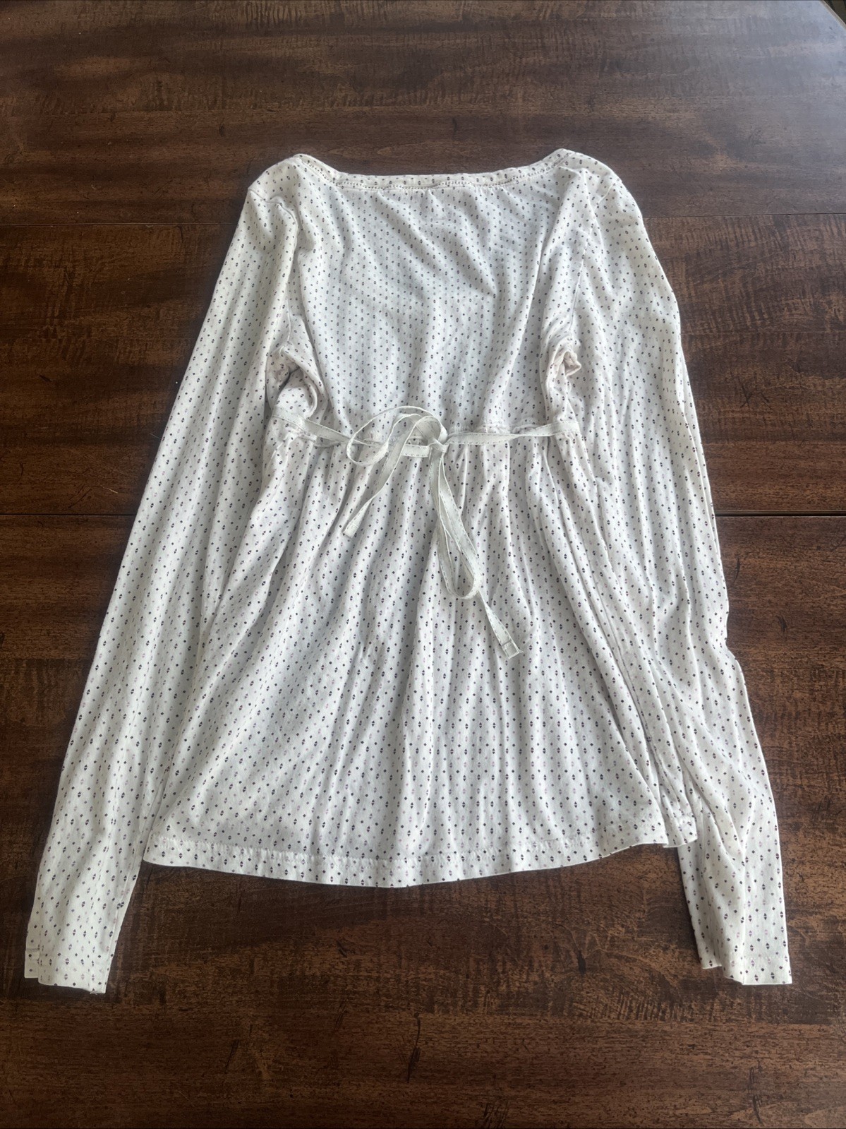 Vintage American Eagle Y2K Babydoll Top Large Henley Tiny Dot Bella Swan READ