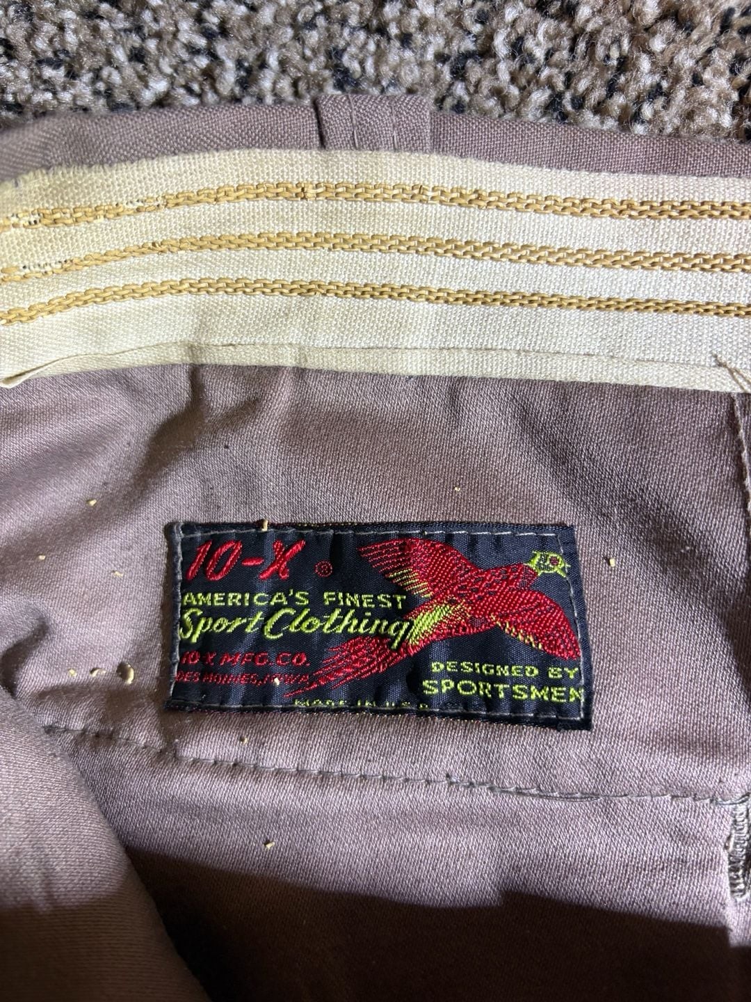 Vintage 10-X America’s Finest Sport Clothing Brush Pants with Leather Overlays