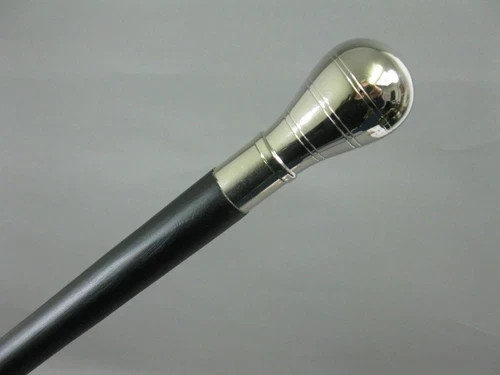 ANTIQUE STYLE VINTAGE SILVER HEAD BRASS VICTORIAN HANDLE Walking STICK cane Gift