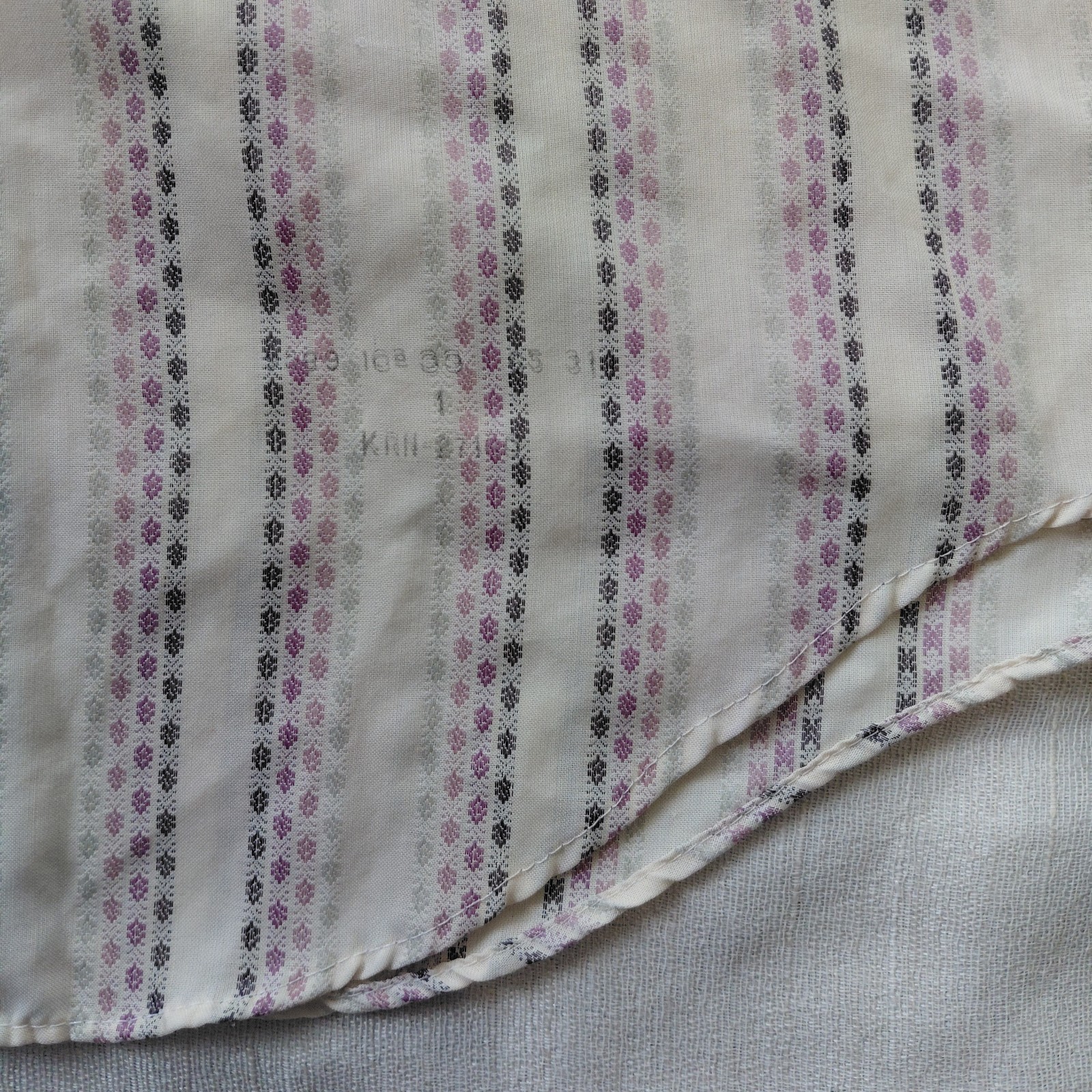 Vintage 70s Kmart Permanent Press Striped Shirt Mens Size 16.5 Long Sleeve Retro