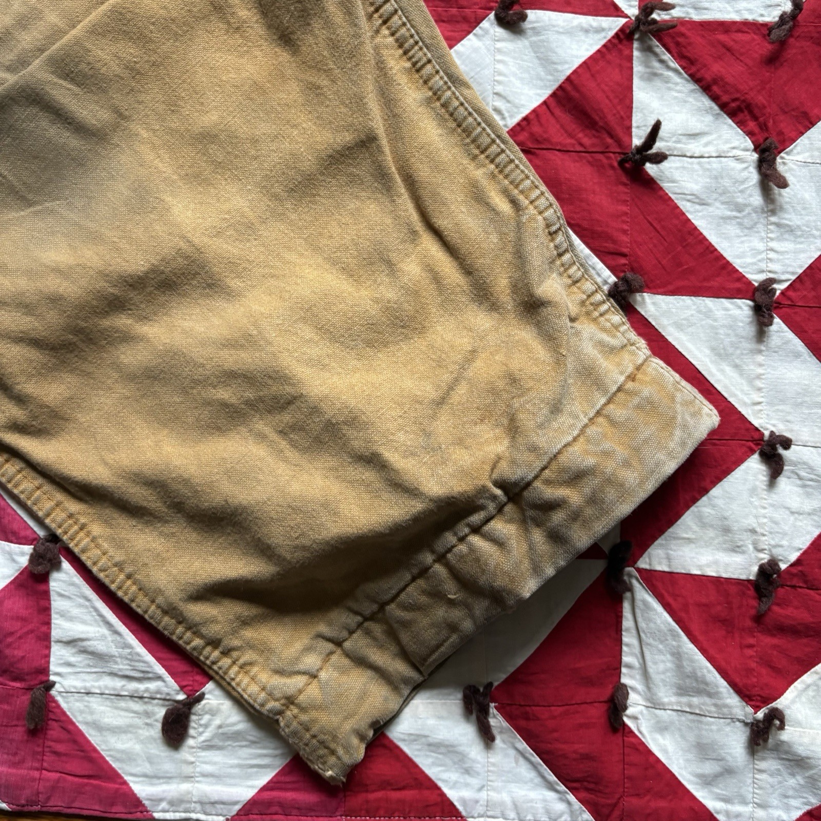 Vintage American Field Canvas Hunting Pants Mens As Is Worn Beige