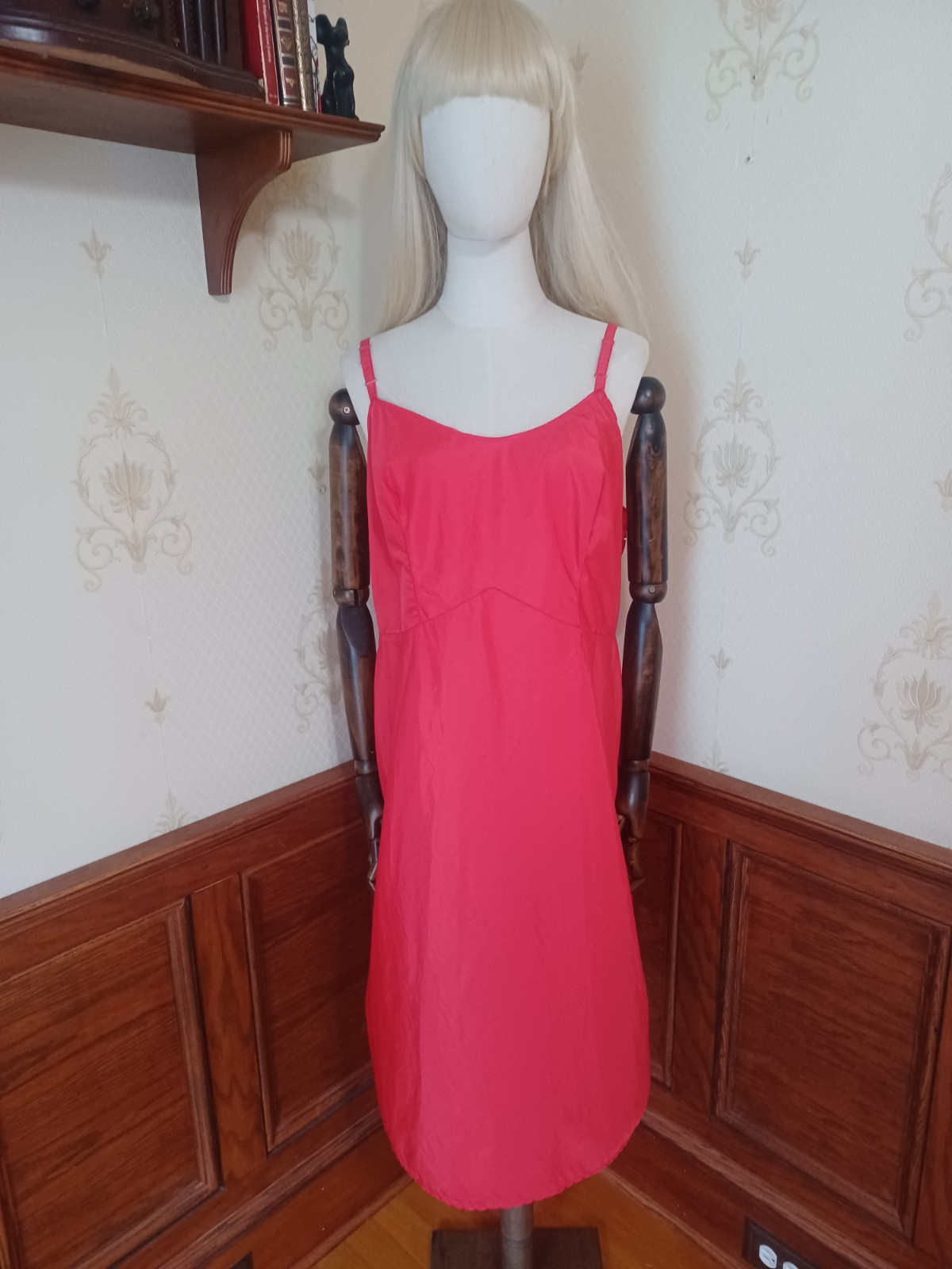 Vintage 1940s/50s Mid-century Red The Snip-It Bombshell Rockabilly Slip Dress 2X