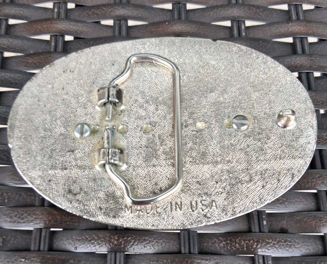 Vintage United States Veterans Of Foreign Wars Belt Buckle Silver Tone USA