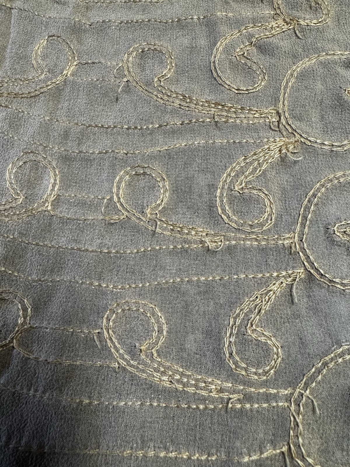 Authentic 1920s Beaded Silk Chiffon Dress – Art Deco With Double Sided Beading