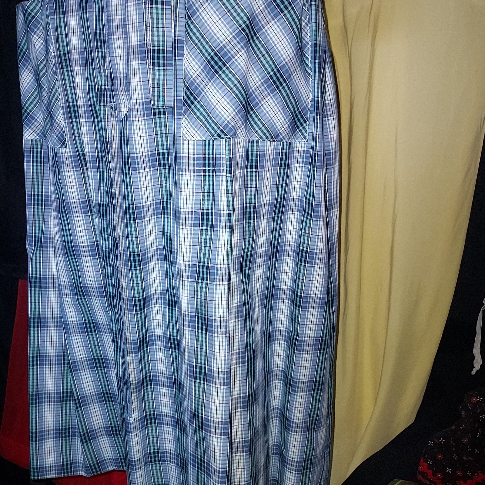 1950s/60s A Nancy Frock Housedress Short Sleeve Zip Front pockets Vintage 18 1/2