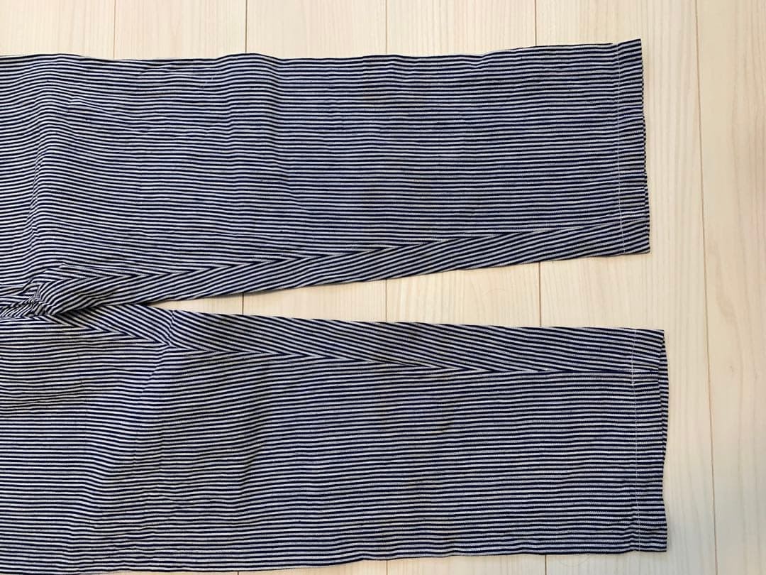 1940s Swedish Military Indigo Hickory Stripe Work Pants