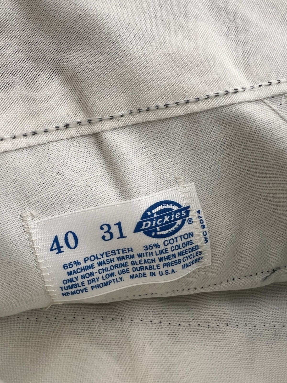 Vintage 80s Dickies Twill Work Pants Mens 40×31 Made in USA Teal Green Chinos