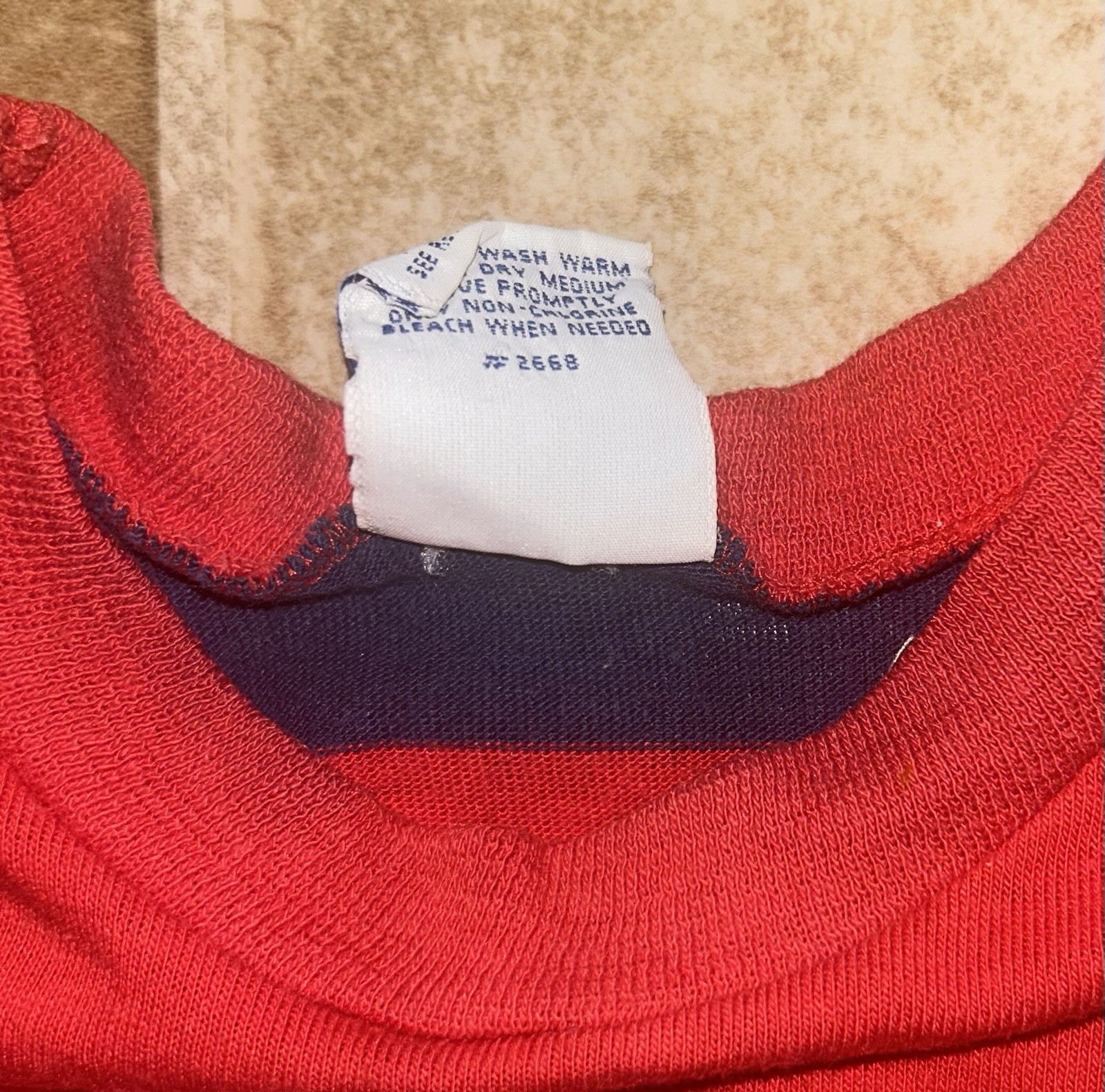 Vintage Early 1970s Blue Red Striped Shirt Box Fit Young Lion Brand Fine Cond