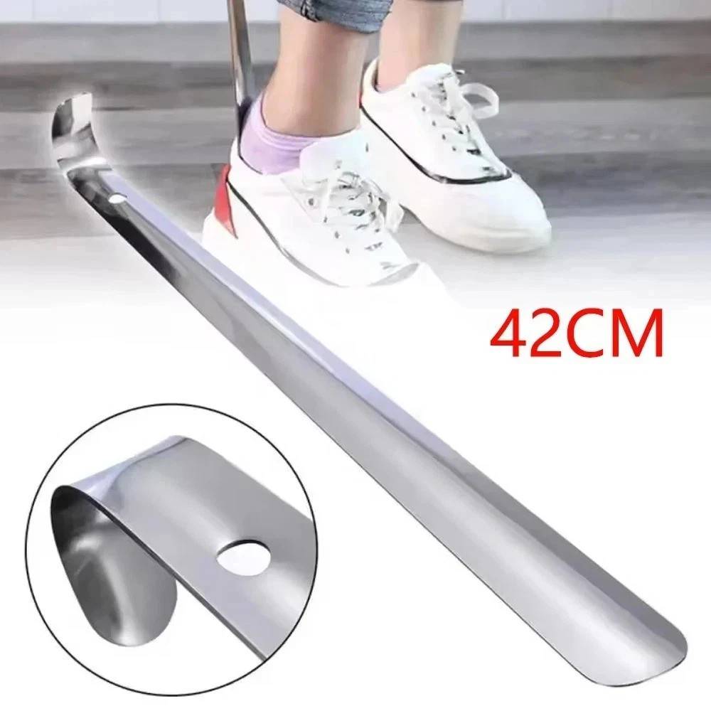 22in Extra Long Handle Shoe Horn Stainless Steel Metal Shoes Remover Shoehorn US