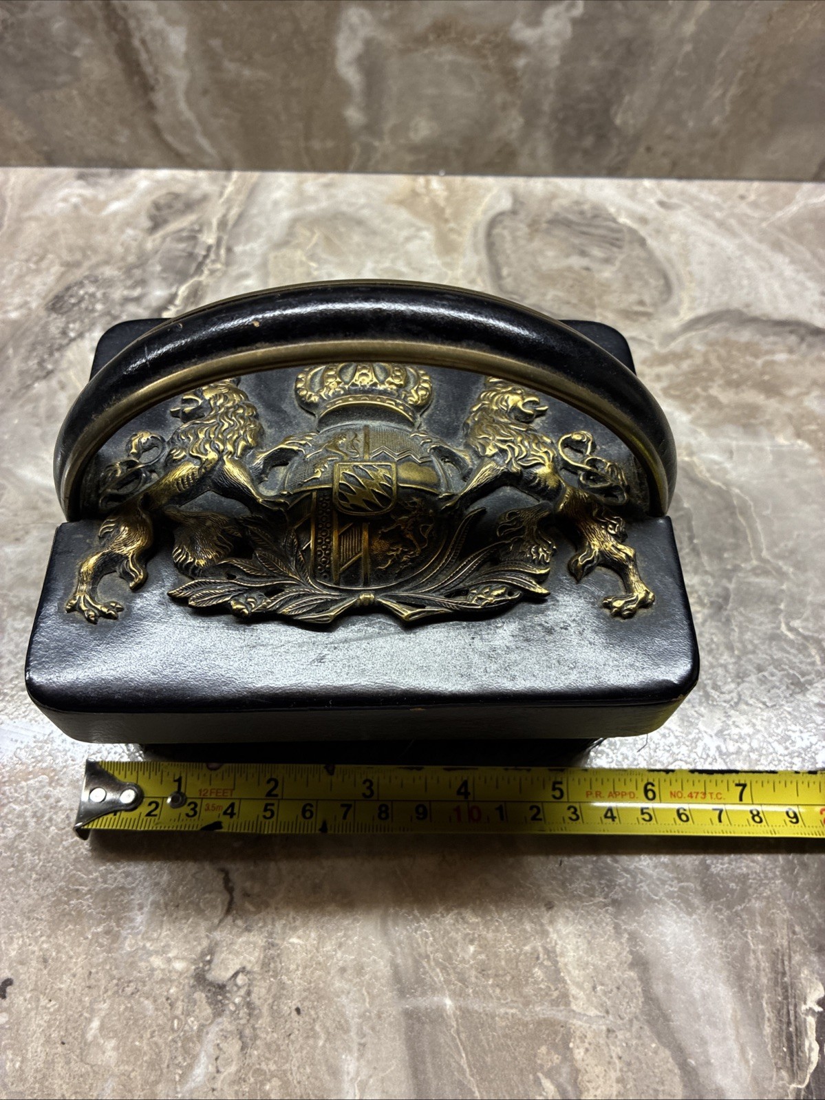 Large Vintage Military Clothing Brush With Coat of Arms