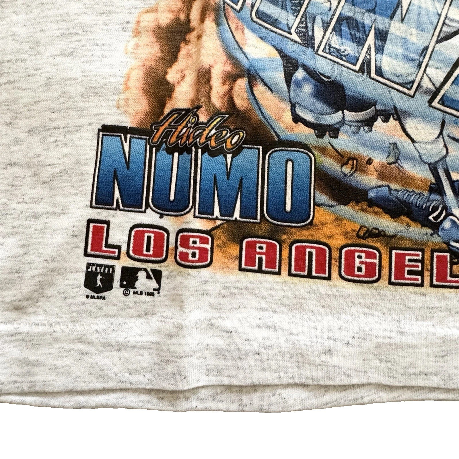 Vintage 90’s Hideo Nomo T-Shirt Youth 10-12 LA Dodgers “The Tornado” New