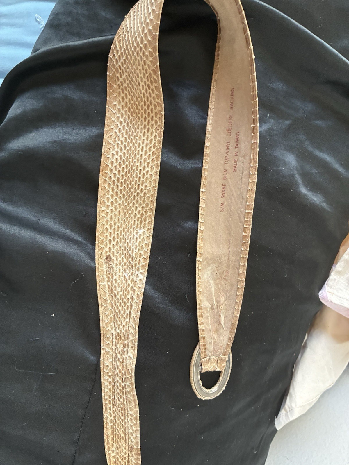 Beige Snakeskin Belt Strap Blank, Exotic Look, Adult Unisex Everyday Wear
